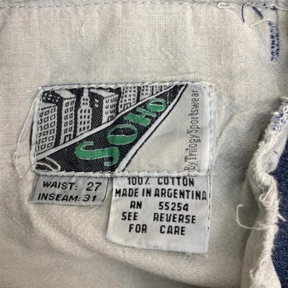 Mens Vintage acid Wash Soho Trilogy Sportwear denim‎ jeans size 27/31 (J-353)